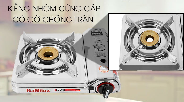 Kiềng nhôm cứng cáp - Bếp gas mini Namilux NH-P3031AS