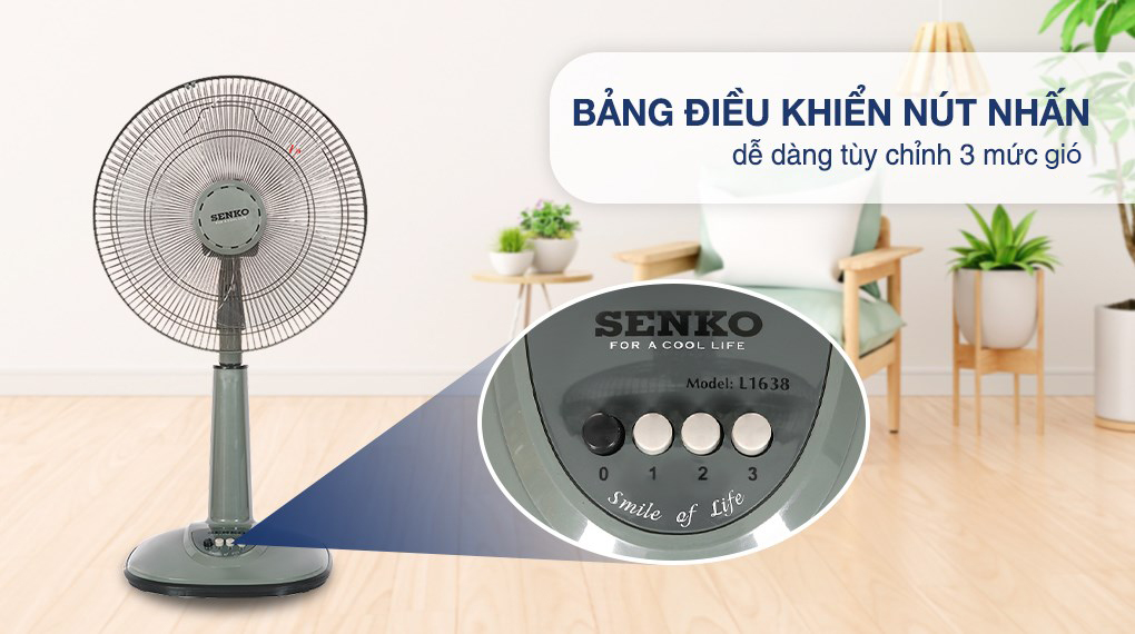tuỳ chỉnh 3 mức gió