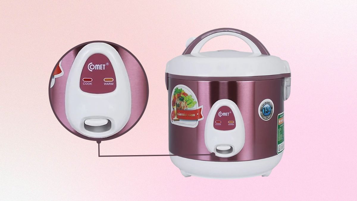 Nút gạt điều khiển của nồi cơm điện Comet CM8025 
