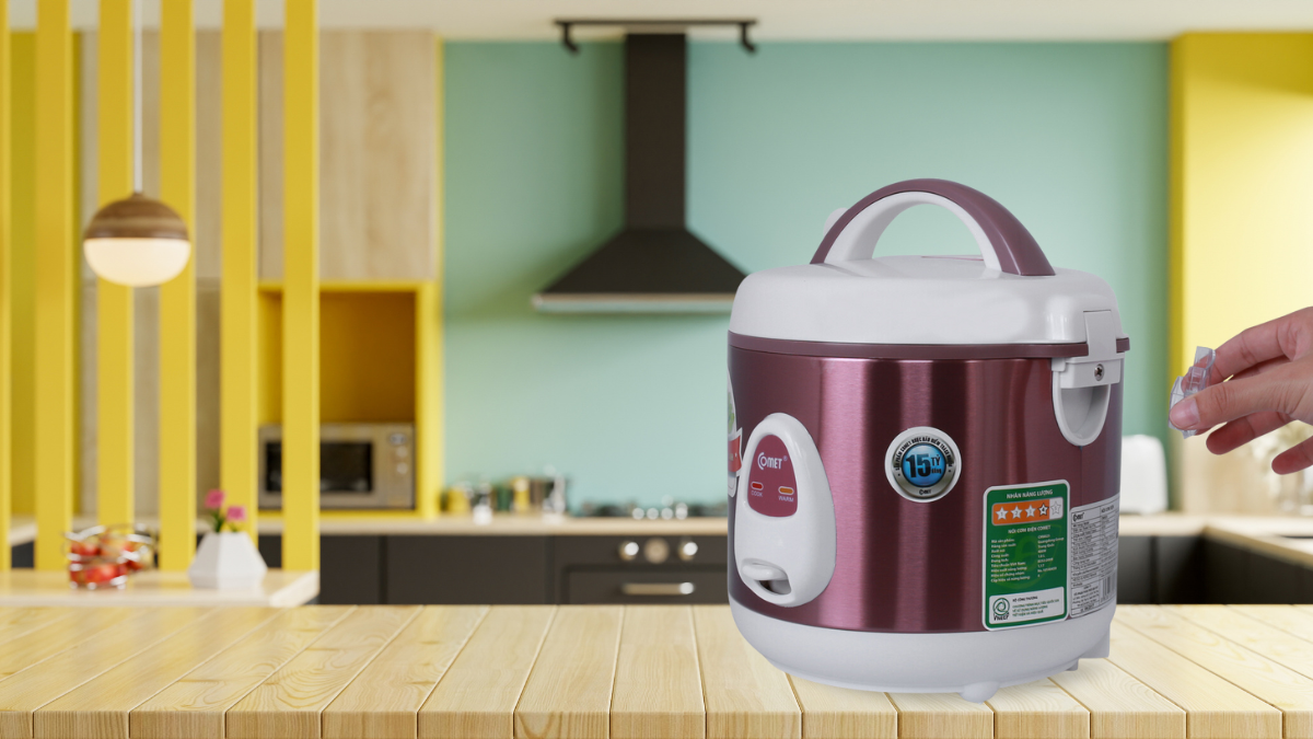 Thân nồi cơm điện Comet CM8025 bằng nhựa bền đẹp 