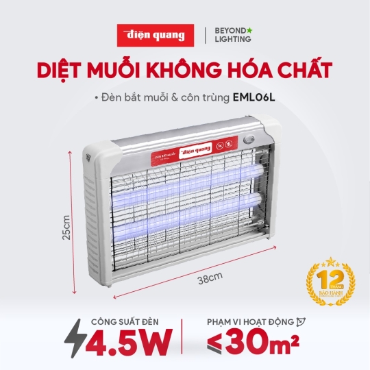 Đèn Bắt Muỗi Điện Quang ĐQ EML06L