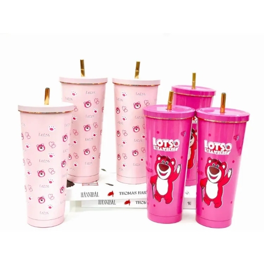 Ly Giữ Nhiệt Gấu Dâu Lotso 750ml