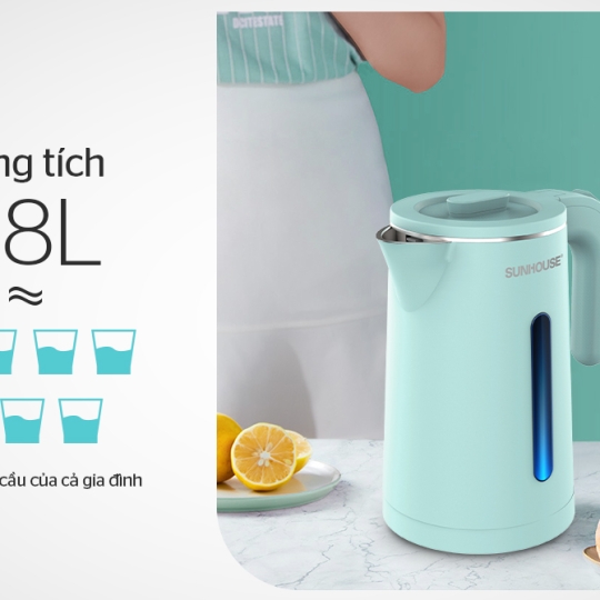 Ấm  siêu tốc inox Sunhouse SHD1351