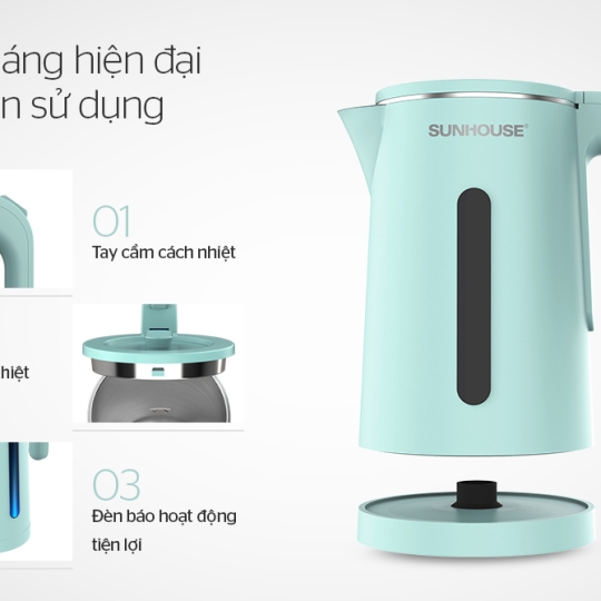 Ấm  siêu tốc inox Sunhouse SHD1351