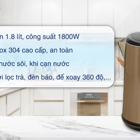 Ấm siêu tốc Điện Quang 1.8 lít ĐQ EKT08 1818 