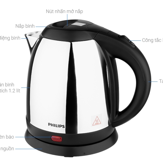 Ấm đun siêu tốc Philips  1.2L HD9303 