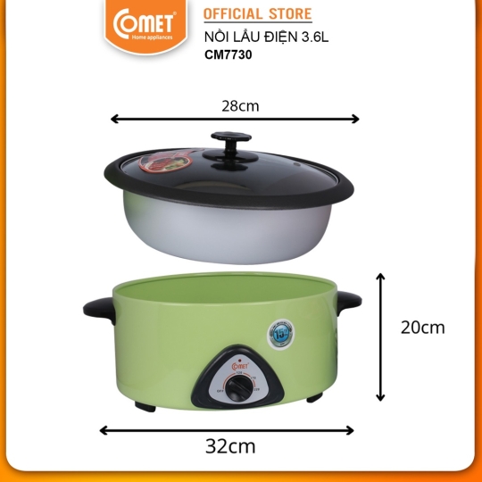 Nồi lẩu điện 3.6L Comet CM7730