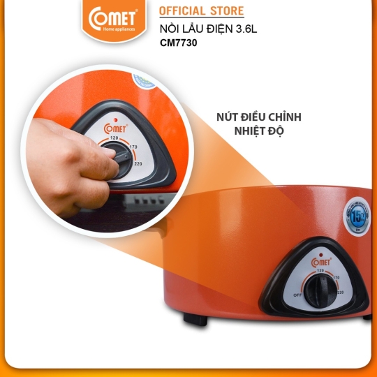 Nồi lẩu điện 3.6L Comet CM7730