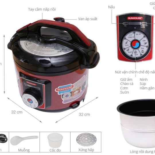 Nồi áp suất Sunhouse SHD1755