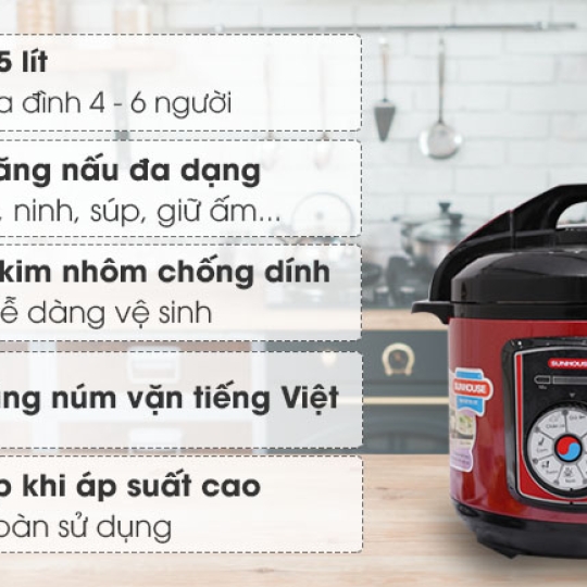 Nồi áp suất Sunhouse SHD1755