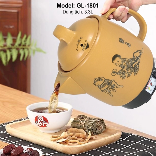 Ấm sắc thuốc Gali GL-1801  3,3L  công suất 450W