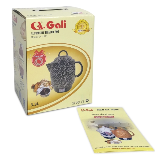 Ấm sắc thuốc Gali GL-1821  Dung tích : 3.3 lít  Công Suất 450W