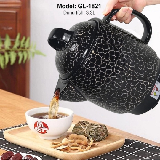 Ấm sắc thuốc Gali GL-1821  Dung tích : 3.3 lít  Công Suất 450W