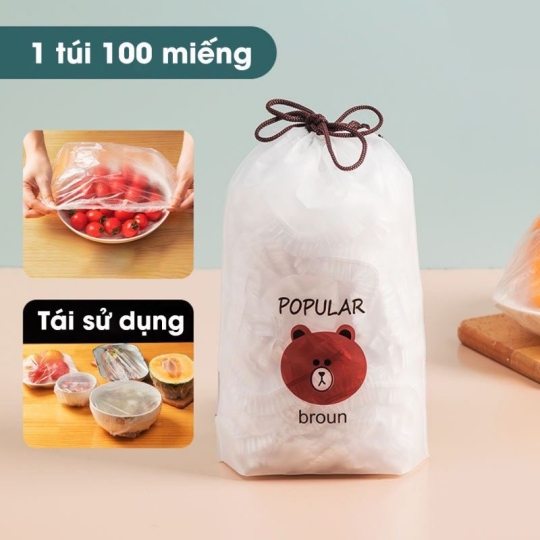 🍢🥗🍝SÉT 100   MÀNG BỌC THỰC PHẨM GẤU