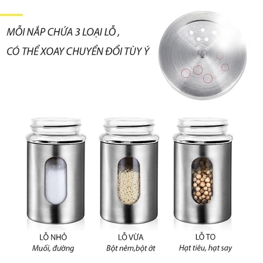  Hũ GIA VỊ Bằng Thủy Tinh