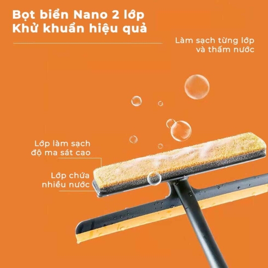 DỤNG CỤ LAU GẠT KÍNH 2 IN 1 